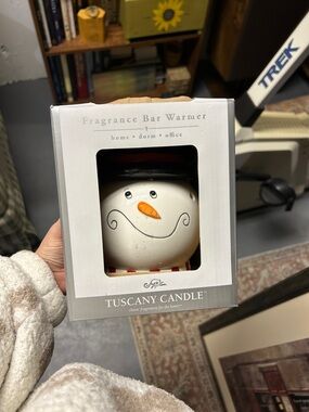Tuscany Candle Snowman Fragrance Bar Warmer - White & Orange